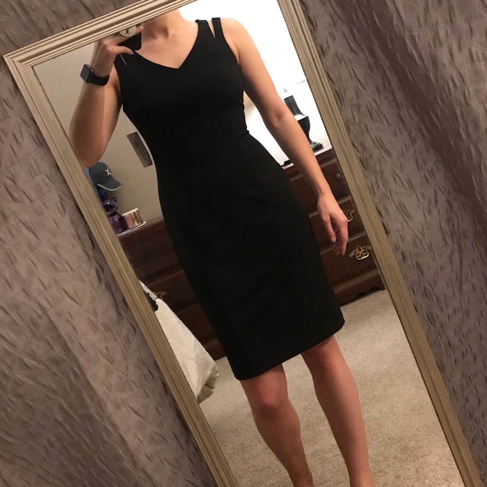 Midi little black dress